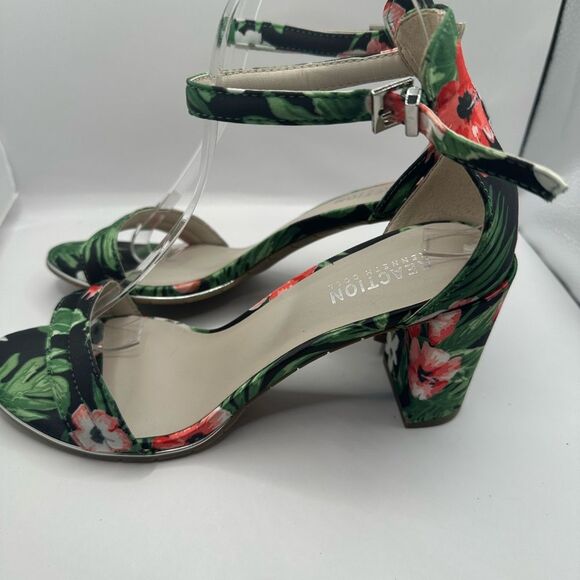 Kenneth Cole Reaction Lolita Floral Block Heel Sandals Size 8 - Picture 9 of 14